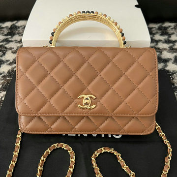 シャネル CHANEL CC-CH96008JT 2023年最新入荷 チェーンウォレット トップハンドルバッグ 斜め掛け ショルダーバッグ クロスボディバッグ