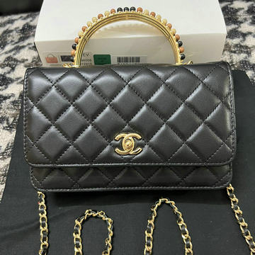 シャネル CHANEL CC-CH96008BK 2023年最新入荷 チェーンウォレット トップハンドルバッグ 斜め掛け ショルダーバッグ クロスボディバッグ