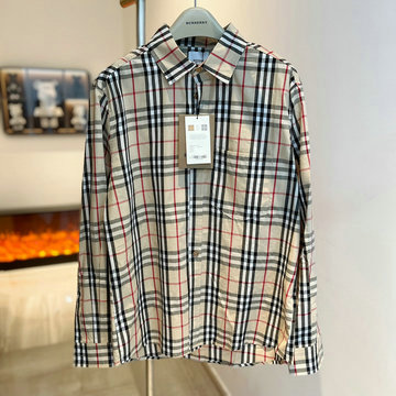 バーパリー BURBERRY MS-CCBR23001 2023年秋冬最新入荷 チェック ブラウス シャツ ロングスリーブ ワイシャツ ボタンクロージャー トップス