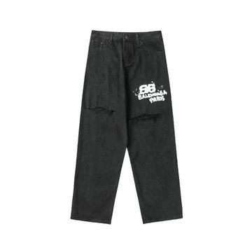 バレンシアガ BALENCIAGA MS-KNBA23001 2023年秋冬最新入荷 ワイドパンツ デニム ズボン ジーンズ カジュアルパンツ