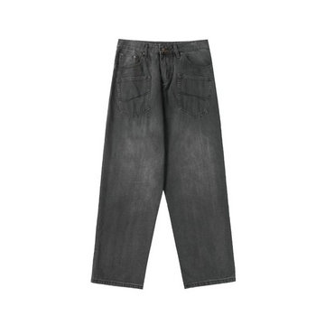 バレンシアガ BALENCIAGA MS-KNBA23003 2023年秋冬最新入荷 ワイドパンツ デニム ズボン ジーンズ カジュアルパンツ 男女兼用
