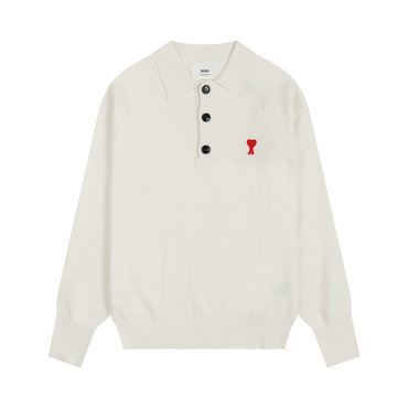 商品名称：アミ パリス Ami Paris MS-MYAM23003B 2023年秋冬最新入荷 セーター ロングスリーブ セーター ウールニット カジュアル トップス 長袖