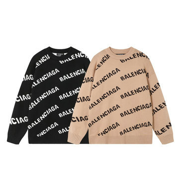 バレンシアガ BALENCIAGA MS-MYBA23003 2023年秋冬最新入荷 クルーネック セーター ロングスリーブ セーター ウールニット カジュアル トップス 長袖