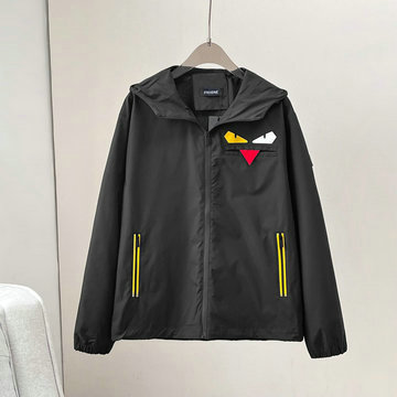フェンディ FENDI MS-WTFD23003 2023年秋冬最新入荷 ロングスリーブ ジャケット フード付き コート ファスナー開閉式 トップスコート 長袖 アウターコート