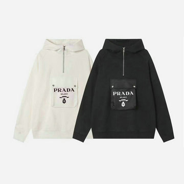 商品名称：プラダ PRADA MS-WYPD23001 2023年秋冬最新入荷 パーカ フーディー スウェットシャツ ロングスリーブ トップス 長袖 クルーネック カジュアルシャツ 男女兼用