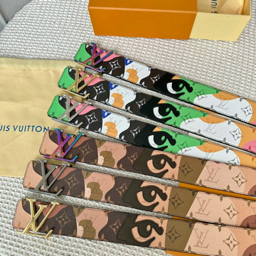 ルイヴィトン LOUISVUITTON MS-M8288 2023年最新入荷 リバーシブル ベルト レザー 幅4cm