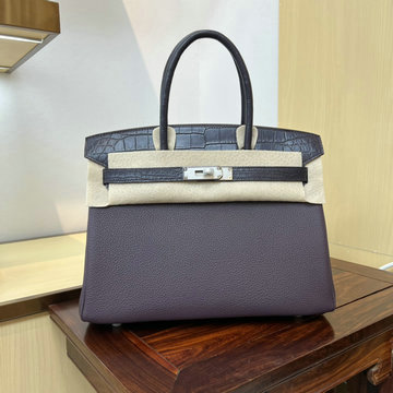 エルメス HERMES 063-HBK30TEQYPZ 2023最新入荷 バーキンバッグ トップハンドルバッグ トートバッグ ハンドバッグ レディースかばん