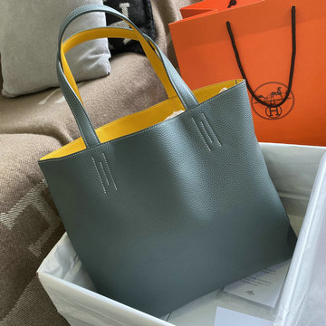 商品名称：エルメス HERMES 063-HDS45CLPGY 2023最新入荷 ドゥブルセンス リバーシブル トートバッグ ハンドバッグ トップハンドルバッグ ショッピングバッグ