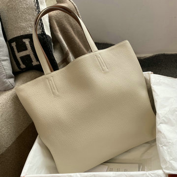 エルメス HERMES 063-HDS45CLPBZ 2023最新入荷 ドゥブルセンス リバーシブル トートバッグ ハンドバッグ トップハンドルバッグ ショッピングバッグ