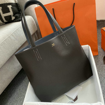 エルメス HERMES 063-HDS45CLPWL 2023最新入荷 ドゥブルセンス リバーシブル トートバッグ ハンドバッグ トップハンドルバッグ ショッピングバッグ