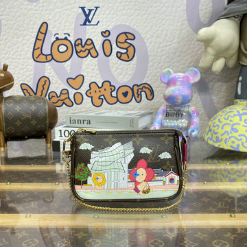 ルイヴィトン LOUISVUITTON 057-M81633 2023年最新入荷 ミニ ポシェット アクセソワール チェーンポーチ クラッチバッグ ショルダーバッグ