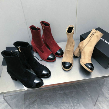 シャネル CHANEL 26-CHJ23042 2023年秋冬最新入荷 ショートブーツ ウィメンズシューズ ファスナー開閉式 ハイヒールシューズ カジュアル レディースシューズ 靴