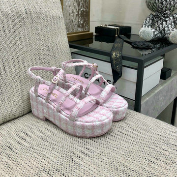 シャネル CHANEL 26-CHJ23033B 2023年秋冬最新入荷 ウェッジソール サンダル ウィメンズ スライドサンダル フラットフォーム レディースシューズ 厚底