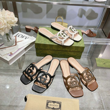 グッチ GUCCI 26-GGJ23040DK 2023年秋冬最新入荷 ウィメンズ スライドサンダル フラットミュール レディースシューズ 靴