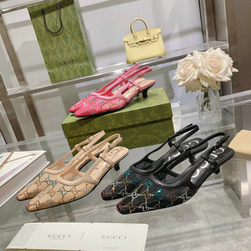 商品名称：グッチ GUCCI 26-GGJ23042 2023年秋冬最新入荷 ウィメンズ GGスリングバック パンプス ローヒールシューズ ピンヒール レディースシューズ 靴