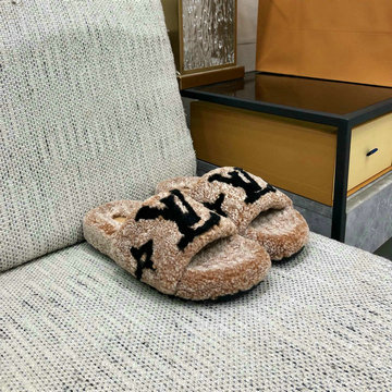 ルイヴィトン LOUISVUITTON 26-LVJ23025MD 2023年最新入荷 スライドサンダル 暖かい ウールミュール レディース スリッパ 靴