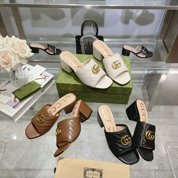 グッチ GUCCI 26-GGJ23040GQ 2023年秋冬最新入荷 インターロッキングG ウィメンズ サンダル ミドルヒール ミュール レディースシューズ 靴