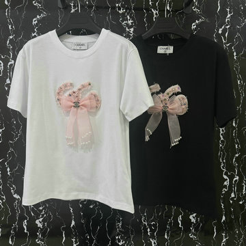 商品名称：シャネル CHANEL XG-TDCH24001 2023年秋冬最新入荷 半袖 Tシャツ ショートスリーブ スウェットシャツ 短袖 クルーネック トップス レジャーシャツ