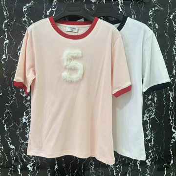 商品名称：シャネル CHANEL XG-TDCH24002 2023年秋冬最新入荷 半袖 Tシャツ ショートスリーブ スウェットシャツ 短袖 クルーネック トップス レジャーシャツ