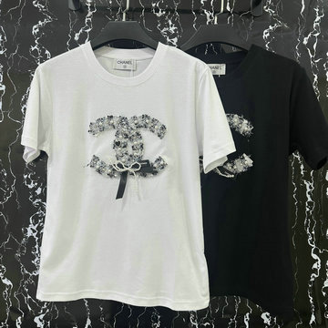 商品名称：シャネル CHANEL XG-TDCH24003  2023年秋冬最新入荷 半袖 Tシャツ ショートスリーブ スウェットシャツ 短袖 クルーネック トップス レジャーシャツ