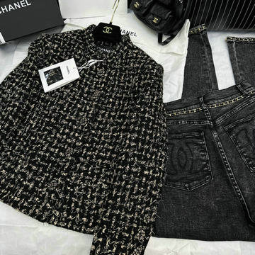 商品名称：シャネル CHANEL XG-WTCH24002  2023年秋冬最新入荷 ロングスリーブ ツイード ジャケット ショート丈 トップスコート アウターコート レジャーコート