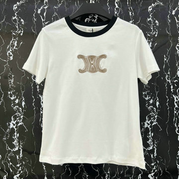 商品名称：セリーヌ CELINE XG-TDCE24001 2023年秋冬最新入荷 半袖 Tシャツ ショートスリーブ スウェットシャツ 短袖 クルーネック トップス レジャーシャツ