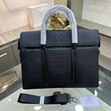 プラダ PRADA GH-PD5513BK 2023年最新入荷 ブリーフケース トートバッグ ハンドバッグ 2way ショルダーバグ メンズかばん ビジネスバッグ