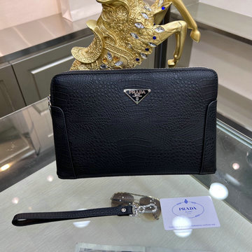 プラダ PRADA GH-PD66342BK  2023年最新入荷 手持ちかばん ストラップ付きクラッチバッグ ビジネスバッグ 通勤 メンズかばん