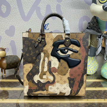 ルイヴィトン LOUISVUITTON 057-M46679  2023年最新入荷 サックプラ トップハンドルバッグ トートバッグ 2way ショルダーバッグ ブリーフケース