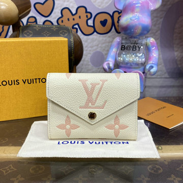 ルイヴィトン LOUISVUITTON 2023年最新入荷 ポルトフォイユ ヴィクトリーヌ 三つ折り短財布 ショートウォレット 小銭入れ付き