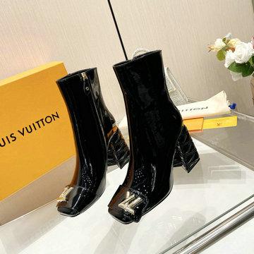 ルイヴィトン LOUISVUITTON 26-LVJ24001GQ  2023年秋冬最新入荷 ウィメンズ ショートブーツ ハイヒールシューズ スクエアヒール レディースシューズ