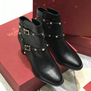 ヴァレンティノ Valentino 26-VTJ24010ZP  2023年秋冬最新入荷 ウィメンズ ショートブーツ ミドルヒールシューズ スクエアヒール レディースシューズ