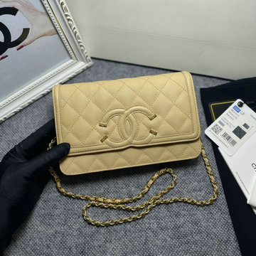 シャネル CHANEL CC-CH82003QXS 2023年最新入荷 チェーンウォレット 斜め掛け ショルダーバッグ クロスボディバッグ