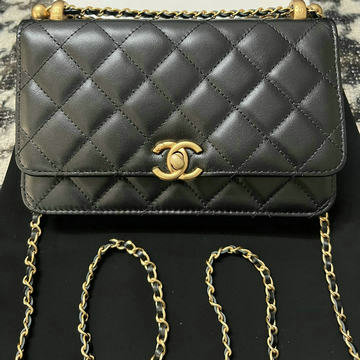 シャネル CHANEL CC-CH96050JBK 2023年最新入荷 クラシック チェーンウォレット 斜めがけ ショルダーバッグ フラップバッグ クロスボディバッグ