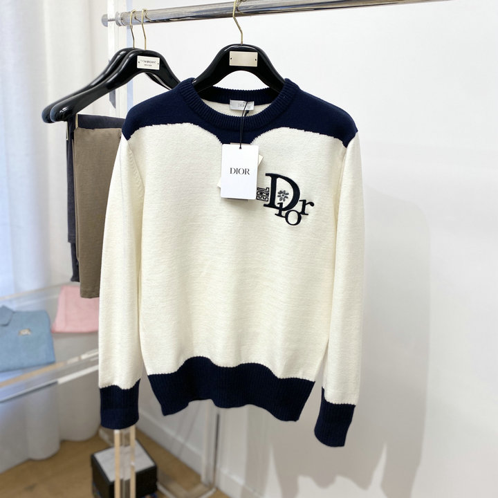 商品名称：クリスチャンディオール CHRISTIAN DIOR JS-MYCD24009  2024年春夏最新入荷 クルーネック セーター ロングスリーブ ウールニット カジュアル