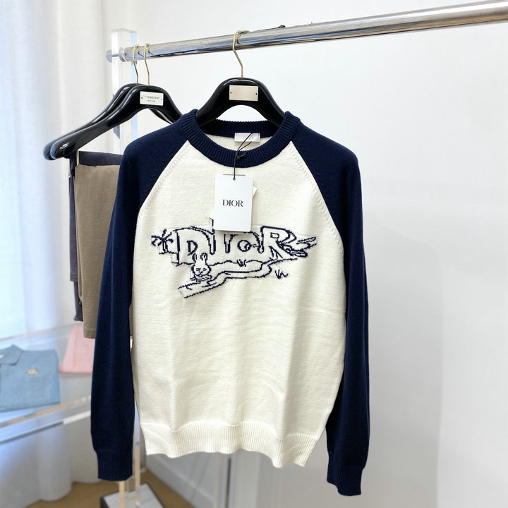 商品名称：クリスチャンディオール CHRISTIAN DIOR JS-MYCD24010 2024年春夏最新入荷 クルーネック セーター ロングスリーブ ウールニット カジュアル トップス 長袖