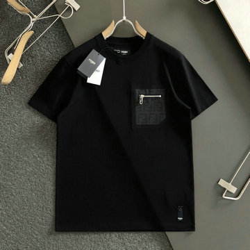 フェンディ FENDI JS-TDFD24001 2024年春夏最新入荷 Tシャツ 半袖 ショートスリーブ スウェットシャツ 短袖 クルーネック トップス レジャーシャツ