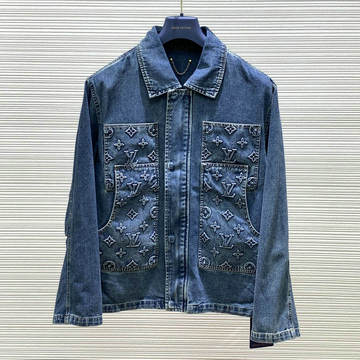商品名称：ルイヴィトン LOUISVUITTON JS-WNLV24001 2024年春夏最新入荷 ジップクロージャー デニムジャケット 長袖 アウターコート ロングスリーブ トップスコート
