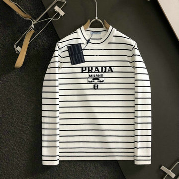 プラダ PRADA JS-MYPD24002 2024年春夏最新入荷 クルーネック セーター ロングスリーブ ウールニット カジュアル トップス 長袖