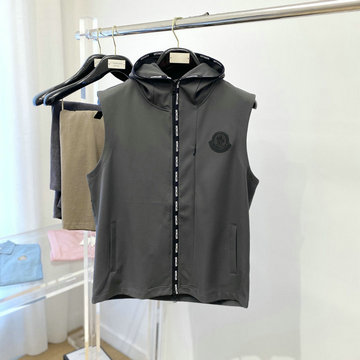 商品名称：モンクレール MONCLER JS-WTMC24002  2024年春夏最新入荷 ノースリーブ ベストジャケット フーデッド トップスコート 袖なし ジップクロージャー