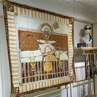 フェンディ FENDI AN-WJFD23004 2023年最新入荷 スクエア マフラー ストール ショール カシミヤ スカーフ
