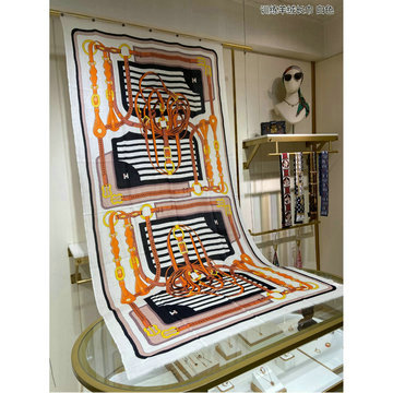 エルメス HERMES AN-WJHE23073 2023年最新入荷 スクエア マフラー ストール ショール カシミヤ スカーフ