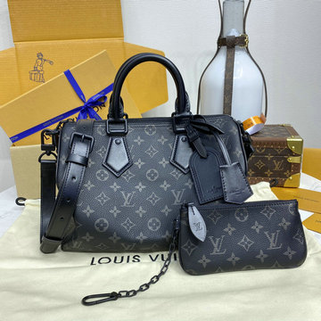 ルイヴィトン LOUISVUITTON 057-M21108 2024年最新入荷 スピーディ P9 バンドリエール 30 ハンド ショルダー ボストンバッグ モノグラムエクリプス