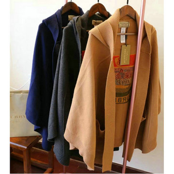 バーバリー BURBERRY AN-WJBR24002 2024年最新入荷 フード付き ケーブ ウール カシミヤ 暖かい