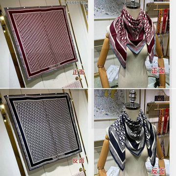 商品名称：クリスチャンディオール CHRISTIAN DIOR AN-WJCD24008 2024年最新入荷 リバーシブル スクエア マフラー シルク