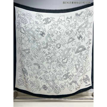 シャネル CHANEL AN-WJCH24009 2024年最新入荷 スクエア マフラー カシミヤ ストール