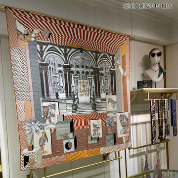 エルメス HERMES AN-WJHE24012 2024年最新入荷 スクエア マフラー カシミヤ ストール