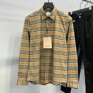 商品名称：バーパリー BURBERRY JS-CCBR24001 2024年秋冬最新入荷 チェックボタンアップシャツ メンズ ロングスリーブ トップス