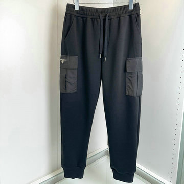 商品名称：プラダ PRADA JS-KCPD24006 2024年秋冬最新入荷 ドローストリング スウェットパンツ グレー
