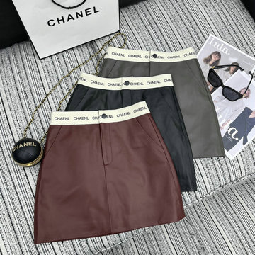 商品名称：シャネル CHANEL JS-KQCH24001 2024年秋冬最新入荷 ミニスカート タイトスカート レディース レザー